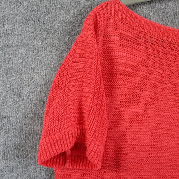 Ralph Lauren Sweater Womens XL Pink Linen Loose Knit Pull Over Beach Preppy LRL - Picture 5 of 11